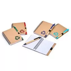 Bloco Caderneta com Caneta Capa Ecológica Com Pauta Personalizado 