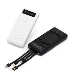 Carregador Power Bank 10.000mAh com Lanterna e Multissaídas Personalizado 
